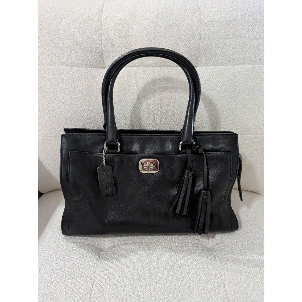 Coach Black Legacy Chelsea Leather Carryall Satchel 25359 Shoulder Handbag Purse